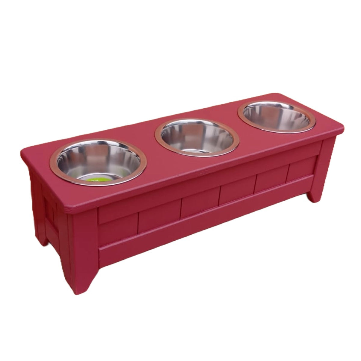 Triple Raised Dog Bowl - Short (20cm)